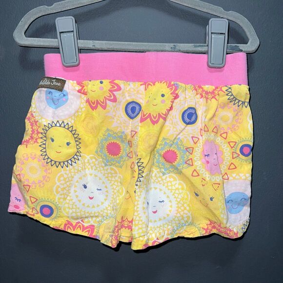 Matilda Jane’s Girls Shorts size 2 Pink Yellow Sun Print Pull On Pockets - Picture 5 of 6